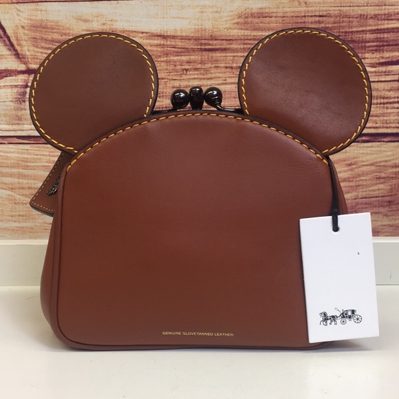Coach Handbags - Disney x COACH Mickey Mouse Brown Leather Mini Bag